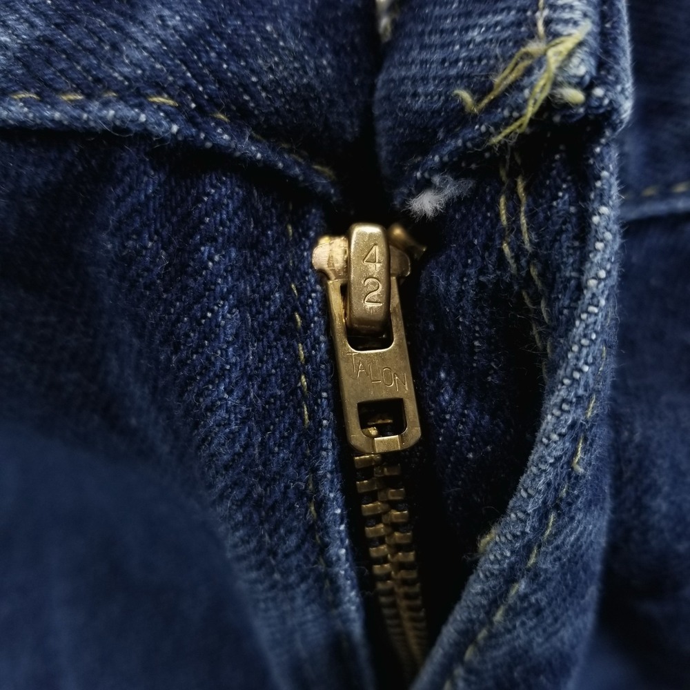 VTG Lee Jeans Womens 14 Blue Straight High Rise Made in USA Union 80s Talon - Picture 4 of 11
